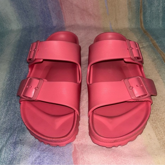 Birkenstock Arizona EVA Slip On Sandals women’s size 7 pink - Picture 2 of 7